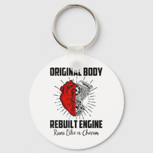 Funny Open Heart Surgery Recovery Survivor Gifts M Key Ring