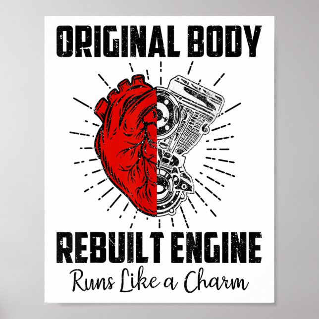 Funny Open Heart Surgery Recovery Survivor Gifts M Poster (Front)