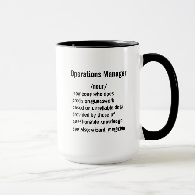 Funny Operations Manager Definition gifts  Mug (Right)