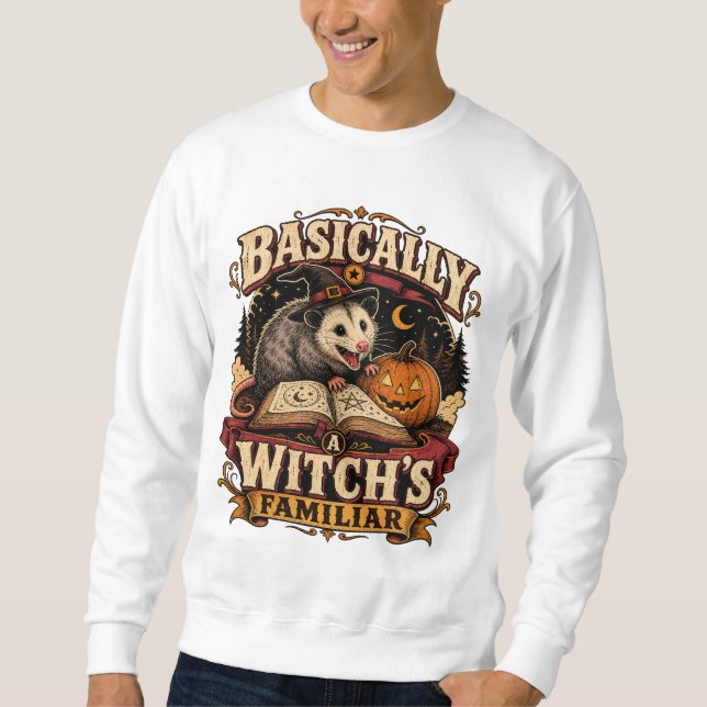 Funny Opossum Basically a Witch's Familiar Shirt (Front)