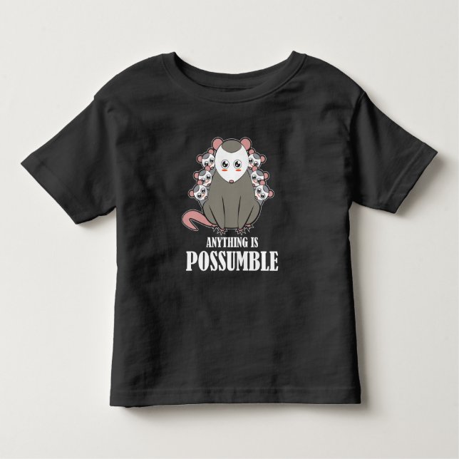 Funny Opossum Family Toddler T-Shirt (Front)