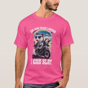 Funny Opossum Meme Idk How Much Longer I Can Slay T-Shirt
