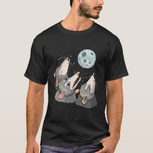 Funny Opossum Moon 3 Howling Possums Cute Street C T-Shirt