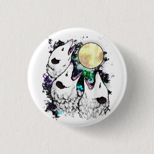 Funny Opossum Sticker   Cute Screaming Possum 3 Cm Round Badge