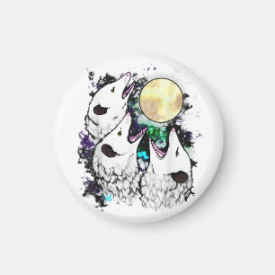 Funny Opossum Sticker   Cute Screaming Possum Magnet