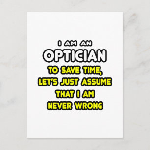Funny Optician T-Shirts and Gifts Postcard
