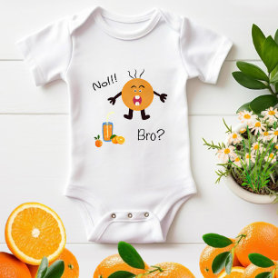 Funny orange baby bodysuit
