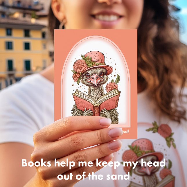 Funny Orange Bird Illustration Ostrich Postcard (Creator Uploaded)