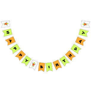 Funny orange bunting 