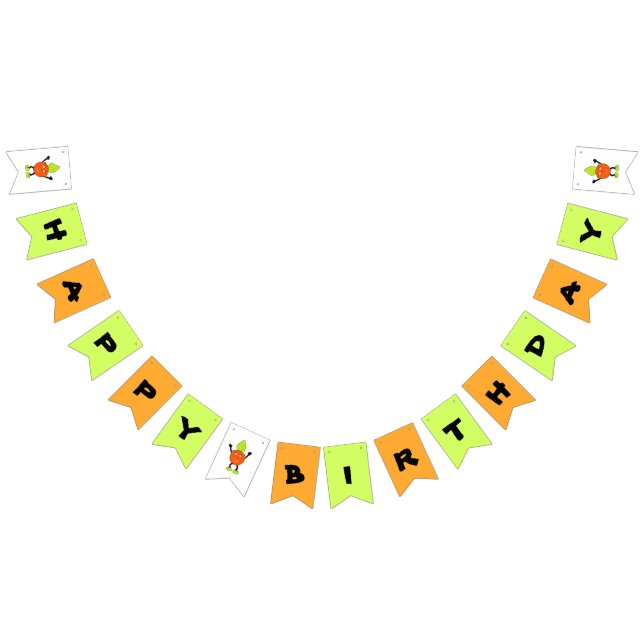 Funny orange bunting  (All)