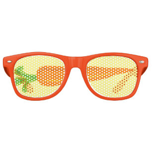 Funny orange carrot veggie party shades sunglasses