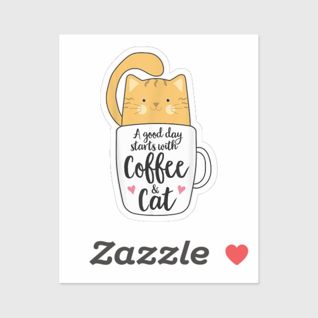 Funny Orange Cat Coffee Mug Cat Lover  (Sheet)