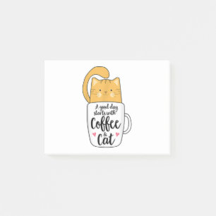 Funny Orange Cat Coffee Mug Cat Lover Post-it Notes