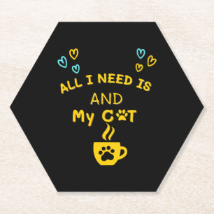 Funny Orange Cat Coffee Mug Cat Lover T-Shirt Paper Coaster