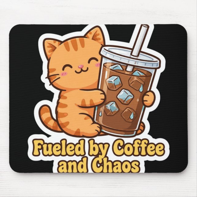 Funny Orange Cat  Mouse Pad (Front)
