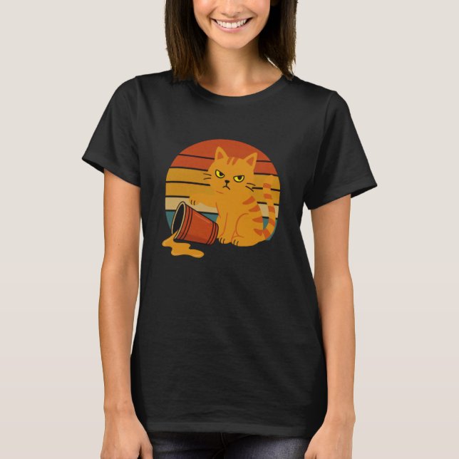 Funny Orange Cat Vintage T-Shirt (Front)