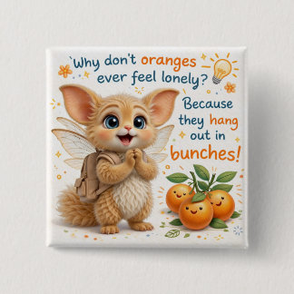 Funny Orange Dad Joke 15 Cm Square Badge