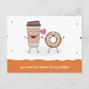 Funny Orange Illustration Love Postcard