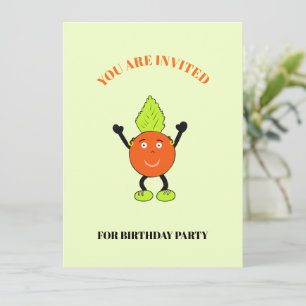 Funny orange invitation