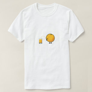 Funny Orange Juice Cartoon T-Shirt