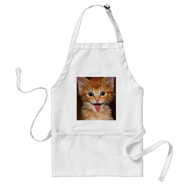 Funny Orange kitty face Standard Apron (Front)