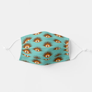 Funny Orange Sea Urchin Pattern Cloth Face Mask