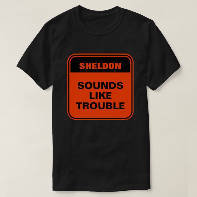 Funny orange sounds like trouble personalised T-Shirt (Design Front)