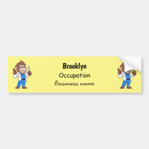 Funny orangutan ape cartoon doctor bumper sticker