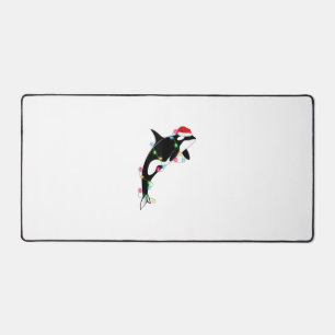 Funny Orca Killer Whale Santa Hat Christmas Sea An Desk Mat