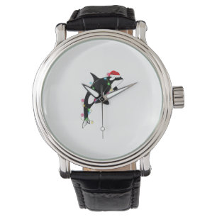 Funny Orca Killer Whale Santa Hat Christmas Sea An Watch