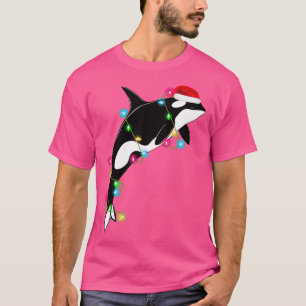 Funny Orca Killer Whale Santa Hat T-Shirt