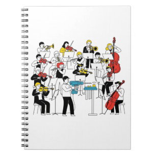 Funny Orchestra Illustration – Drill Player Notebook