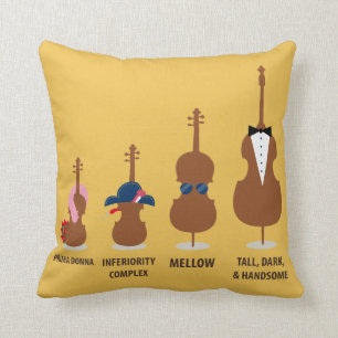 Funny Orchestra Strings Instruments Cushion