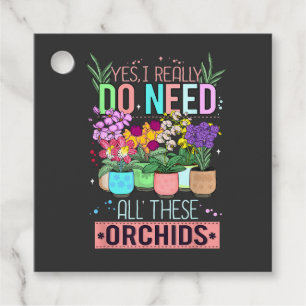 Funny Orchid Plant Lover Favour Tags
