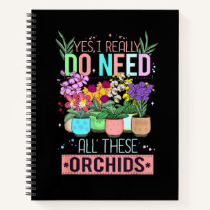 Funny Orchid Plant Lover Notebook