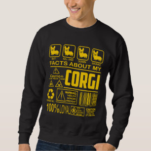 Funny Organic Loyal Corgi Print Sweatshirt