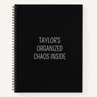 Funny Organisation Quote To Do List Black Notebook