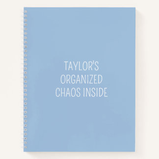 Funny Organisation Quote To Do List Dusty Blue Notebook