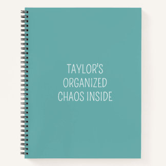 Funny Organisation Quote To Do List Teal Notebook