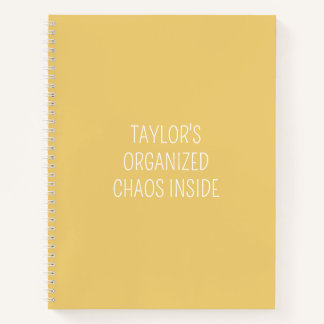 Funny Organisation Quote To Do List Yellow Notebook
