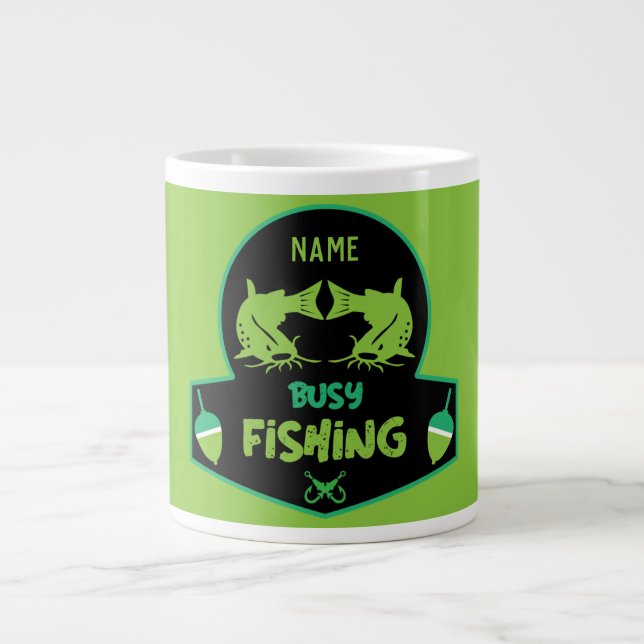 Funny original fishing gifts   large coffee mug (Front)