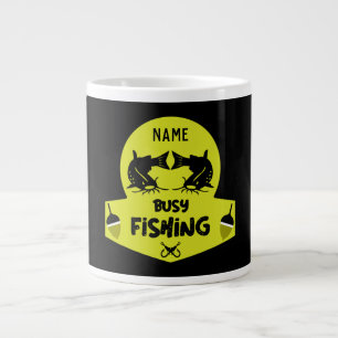 Funny original fishing gifts large coffee mug