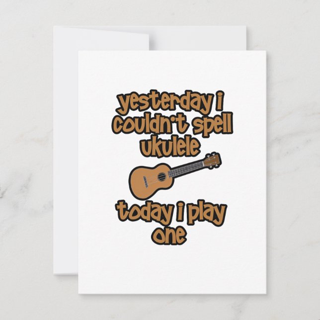 Funny Original Ukulele Card (Front)