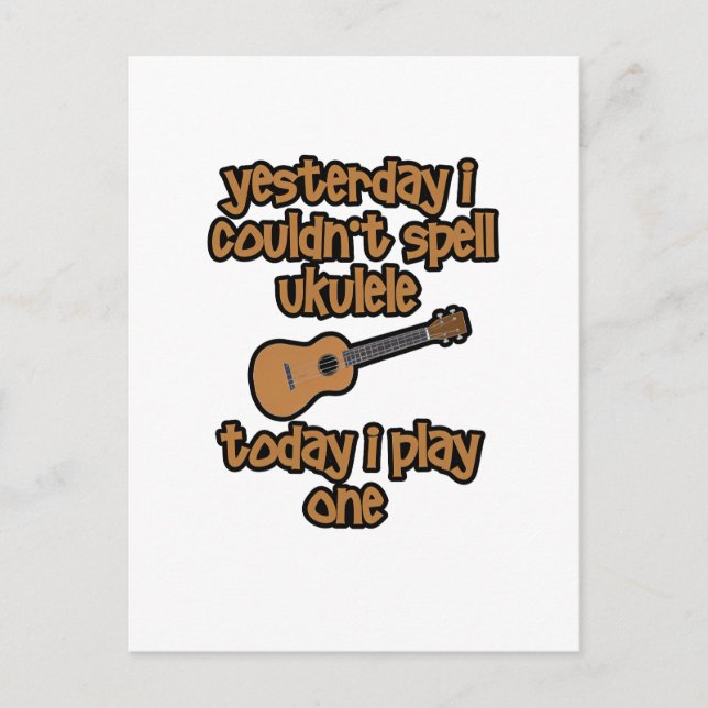 Funny Original Ukulele Postcard (Front)