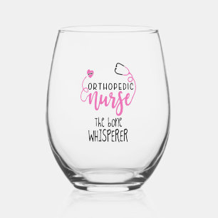 Funny Orthopaedic Nurse quote the bone whisperer - Stemless Wine Glass