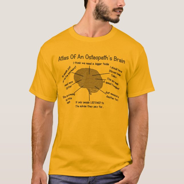 Funny Osteopathic Physician T-Shirts Gold (Front)