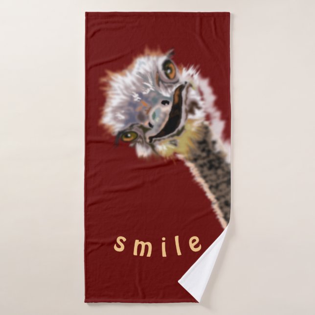 Funny Ostrich Bath Towel (Bath Towel)