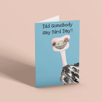 Funny Ostrich Bird Day Birthday