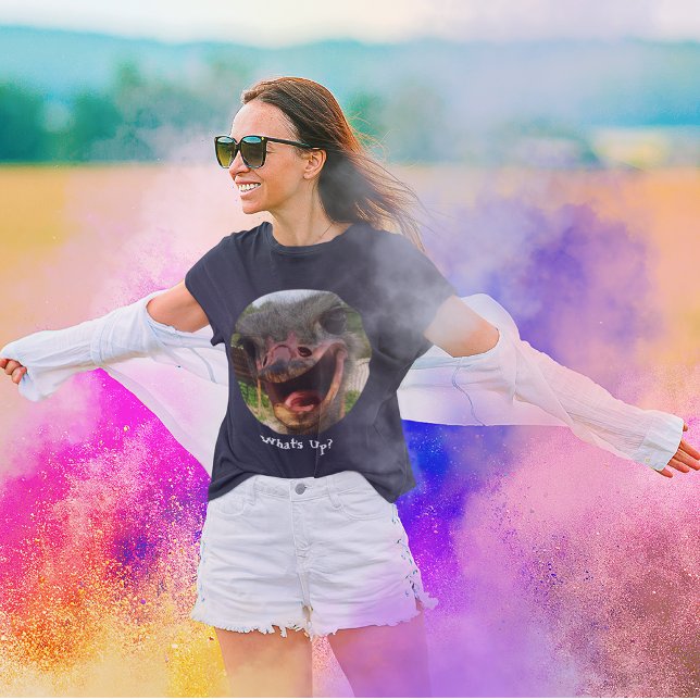 Funny Ostrich Bird Photo What's Up T-Shirt (Creator Uploaded)