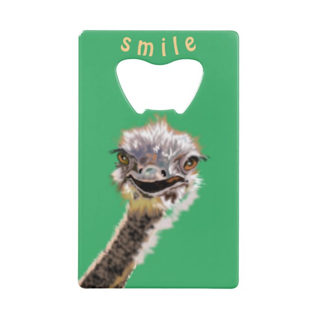 Funny Ostrich Bottle Opener Smile (Front)